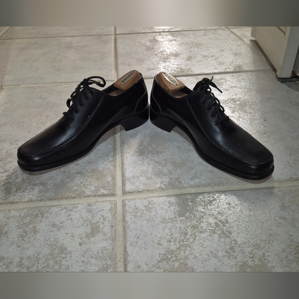 Bally Men's VERONA Black Leather Dress Shoes - Picture 4 of 11